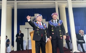 Arnold Palacios and David Apatang were officially sworn into office as the CNMI's Governor and Lieutenant Governor.