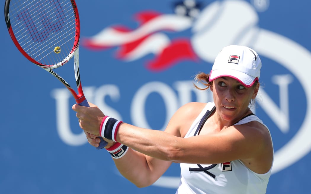 Marina Erakovic in her three-set loss to Elena Vesnina at the US Open