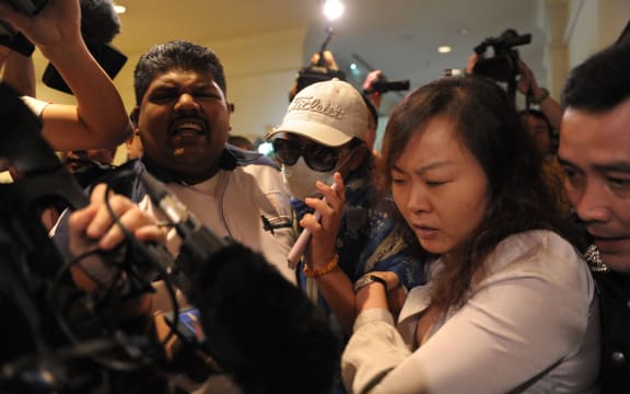 Relatives were removed from the media centre.