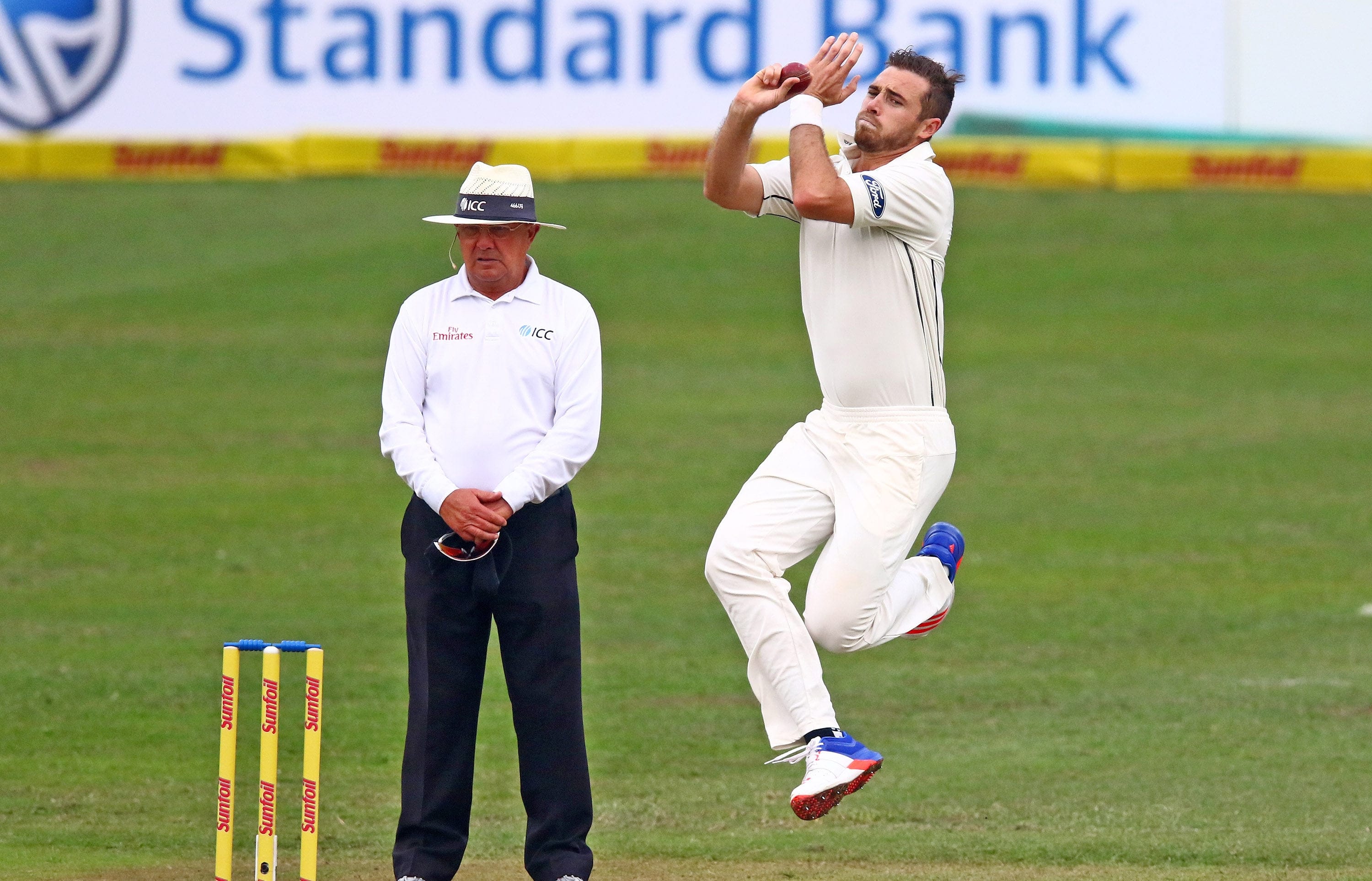 Tim Southee during day one of the first test match between South Africa and New Zealand