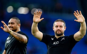 New Zealand's Dane Coles acknowledges the supporters after the match