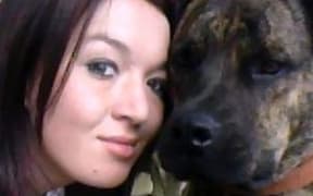 Amy Farrall and her dog Chop.
