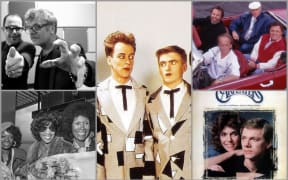 Five images of bands with siblings.