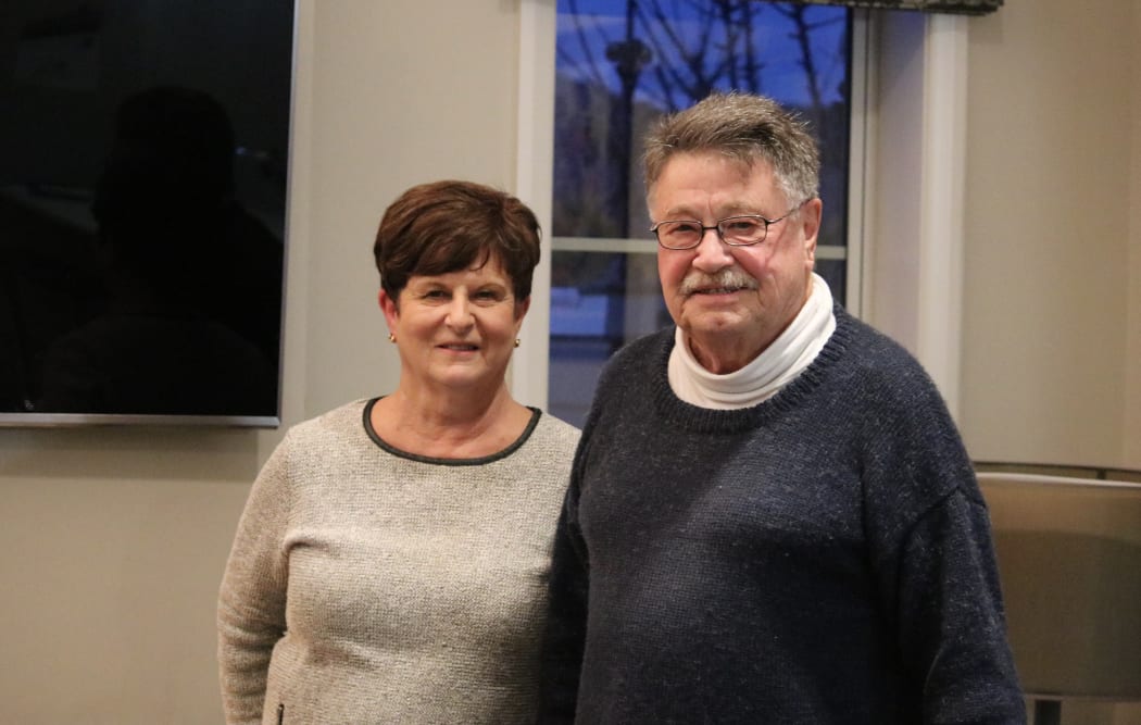 Faye and John McGill were among 50 residents who had to be evacuated after a gas explosion at a residential property at Marble Court, Christchurch.