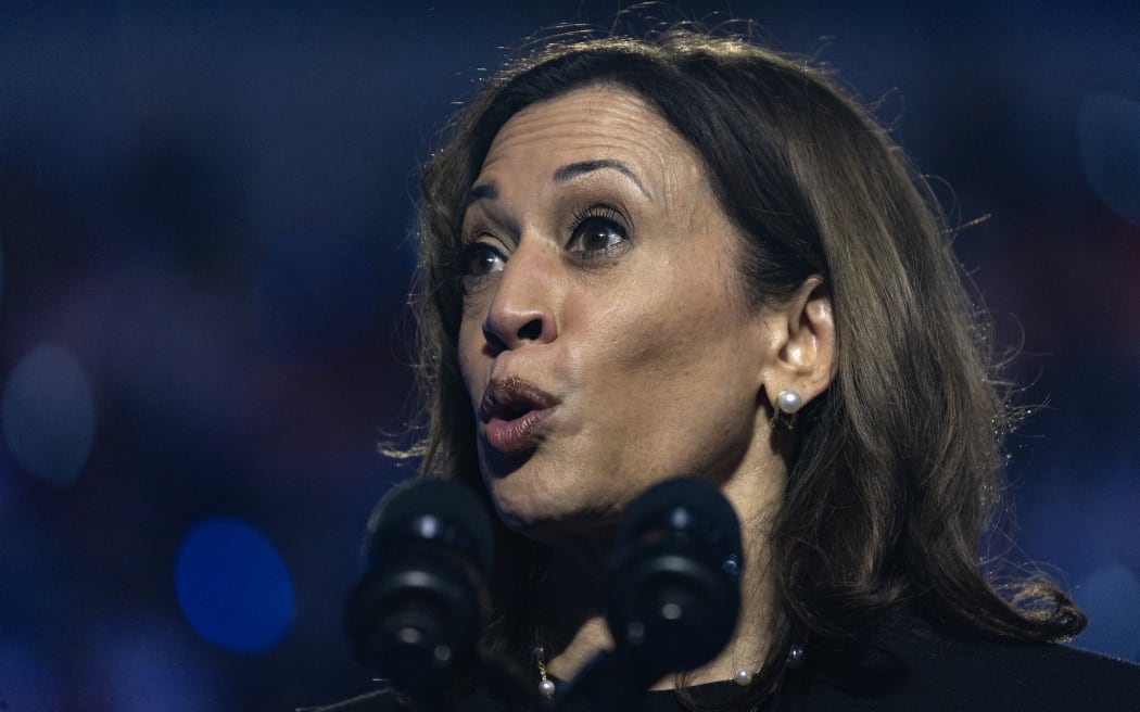 MADISON, WISCONSIN - OCTOBER 30: Democratic presidential nominee, U.S. Vice President Kamala Harris speaks during a campaign rally at the Alliant Energy Center on October 30, 2024 in Madison, Wisconsin. Harris and her opponent, Republican presidential nominee former President Donald Trump, are currently in a dead heat in the swing state.   Scott Olson/Getty Images/AFP (Photo by SCOTT OLSON / GETTY IMAGES NORTH AMERICA / Getty Images via AFP)