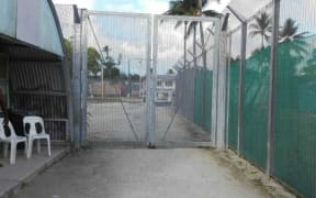 The gate to Foxtrot compound inside the Manus detention centre.