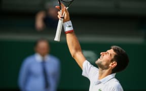 Novak Djokovic of Serbia at Wimbledon.