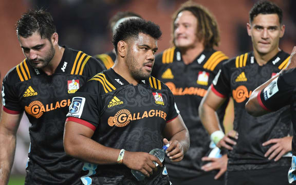 Atu Moli with his Chiefs team-mates.