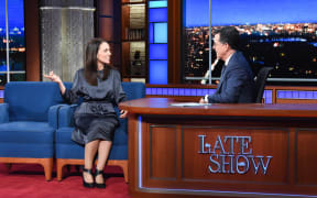 Jacinda Ardern on the Late Show with Stephen Colbert