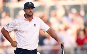 Bryson DeChambeau looks on while playing the 18th hole during the third round of the 124th US Open at Pinehurst Resort on Saturday 15 June, 2024 in North Carolina.