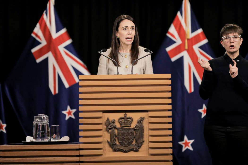 Prime Minister Jacinda Ardern announcing the Cabinet reshuffle.