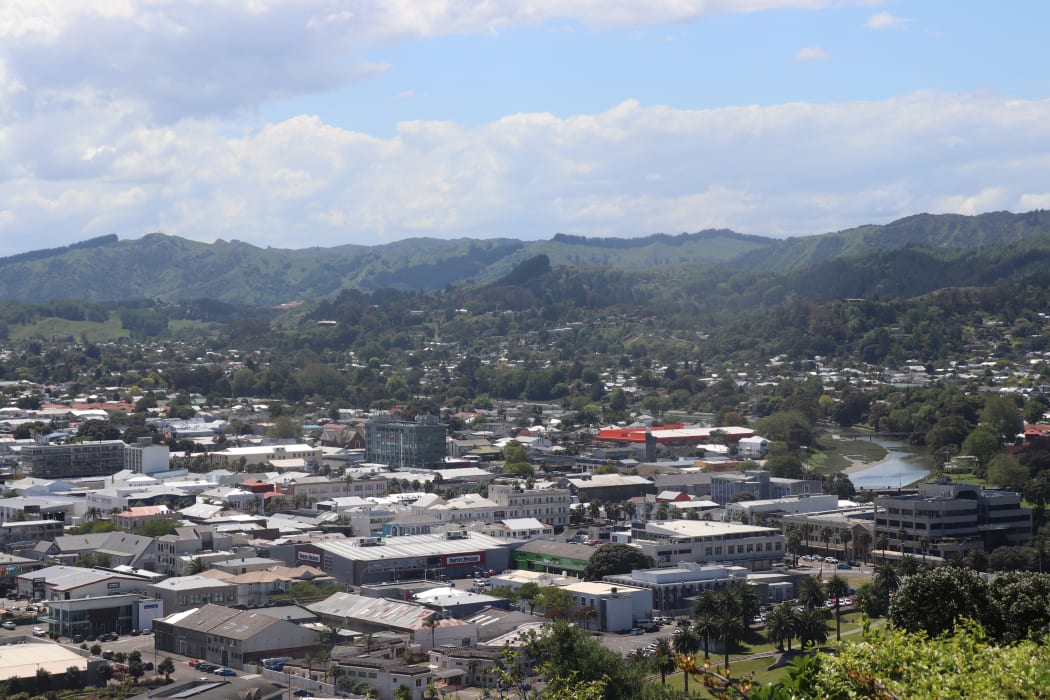 A panoramic view of Gisborne from Titirangi, Kaiti Hill