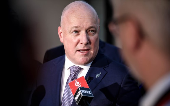 Prime Minister Christopher Luxon speaks to media in New Delhi, India on 19 March 2025.