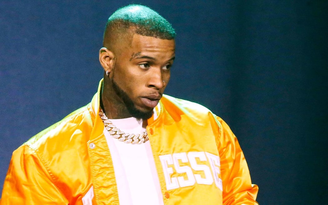 Tory Lanez, seen here in Oakland in 2019, was attacked on May 12 at a California prison where he’s serving a 10-year sentence for shooting hip-hop star Megan Thee Stallion in the feet.