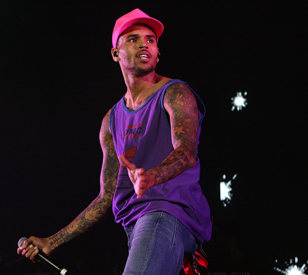 Chris Brown performing in Sydney in 2012.