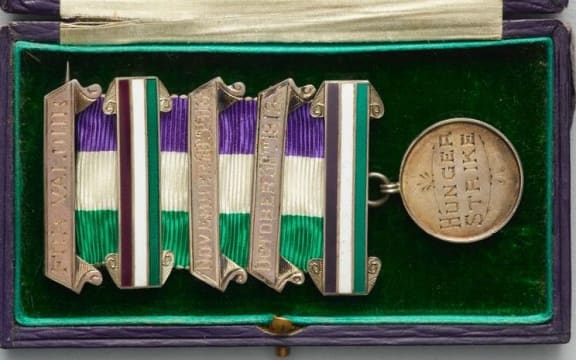 Frances Parker's suffragette medal, also known as the Women's Social and Political Union Medal for Valour (1912).