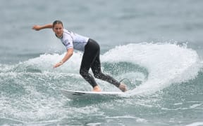Gisborne's Saffi Vette wins the Open Women's Division final at the Surfing New Zealand National Championships