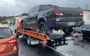 A ute seized by police as part of Operation Yellowstone.