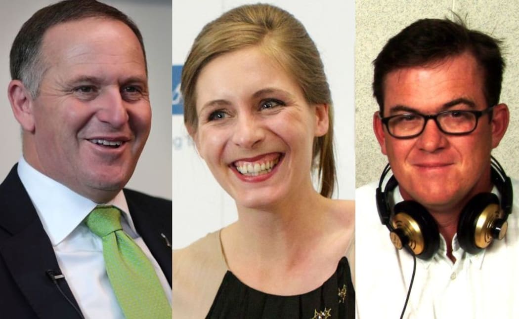 Cattongate: John Key (L), Eleanor Catton, Sean Plunket (R)