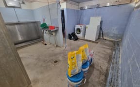 The laundry hub at the Havelock North Rugby Club.