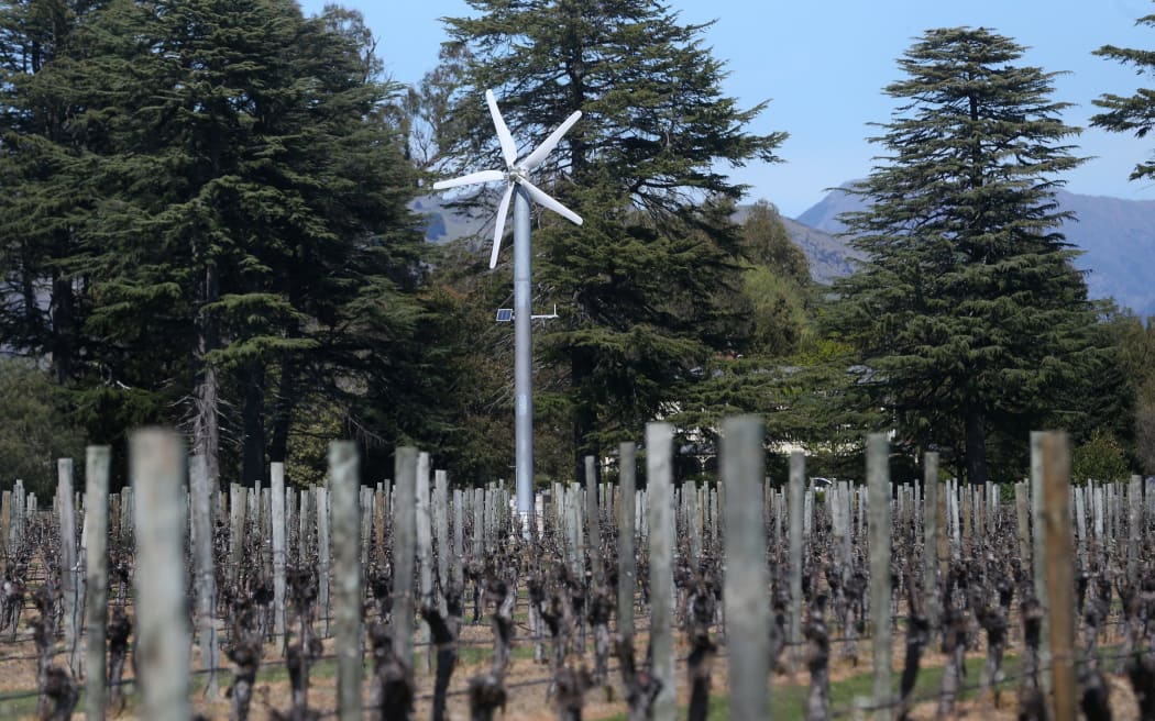 Frost fans are used to stop cold air from settling in vineyards, preventing frost damage to grapes during winter.