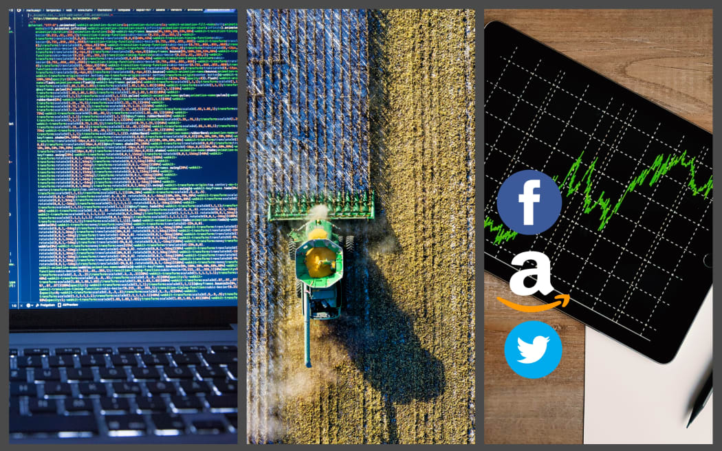 computers, stocks, agriculture