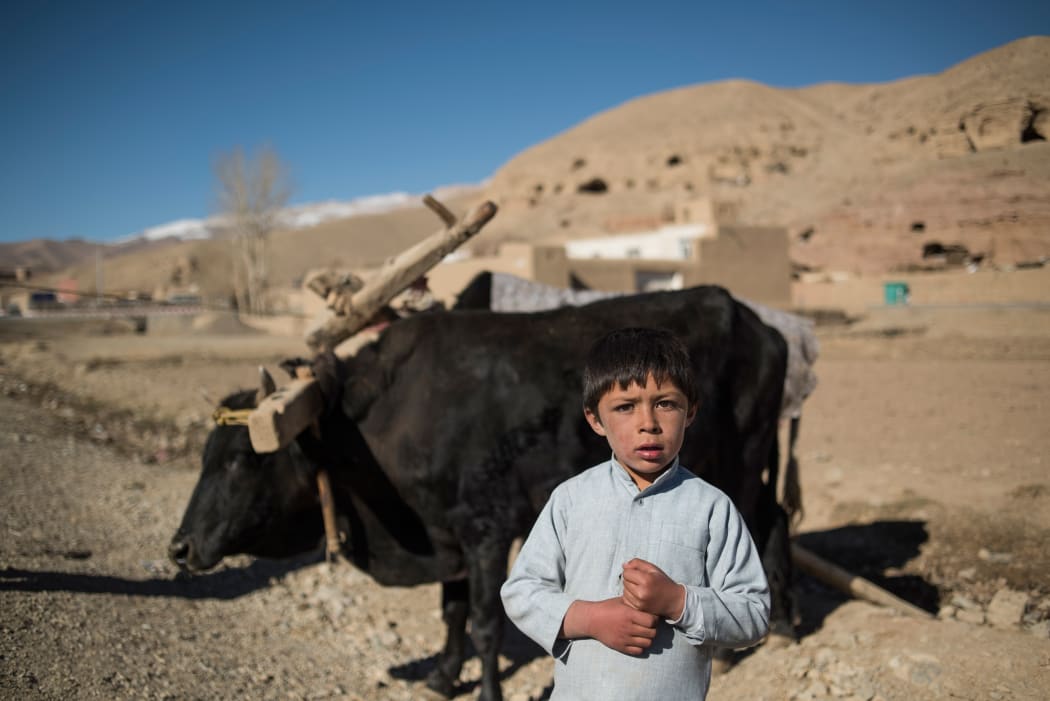 A boy in a village in Bamyan Province, Afghanistan. Seven children were killed by unexploded ordnance left in firing ranges used by New Zealand forces in the area.