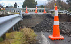 The Turanganui Bridge was washed out.