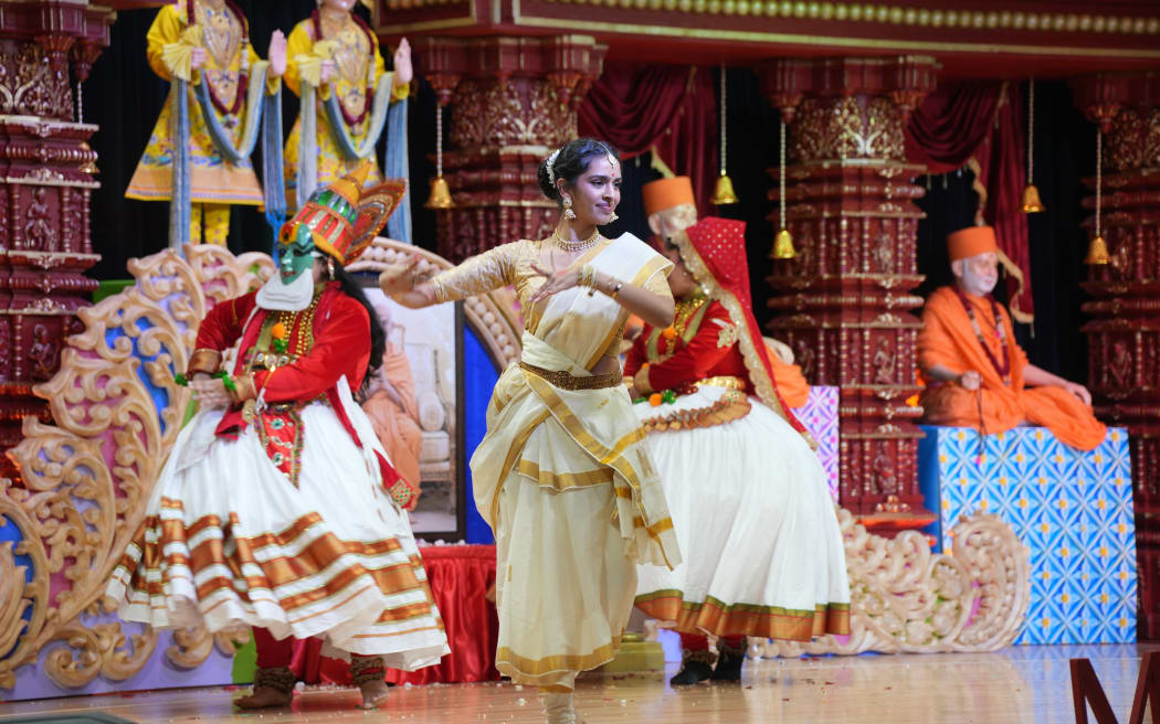 Celebrations at the consecration ceremony of BAPS Shri Swaminarayan Sanstha temple in Lower Hutt on 10 August, 2025