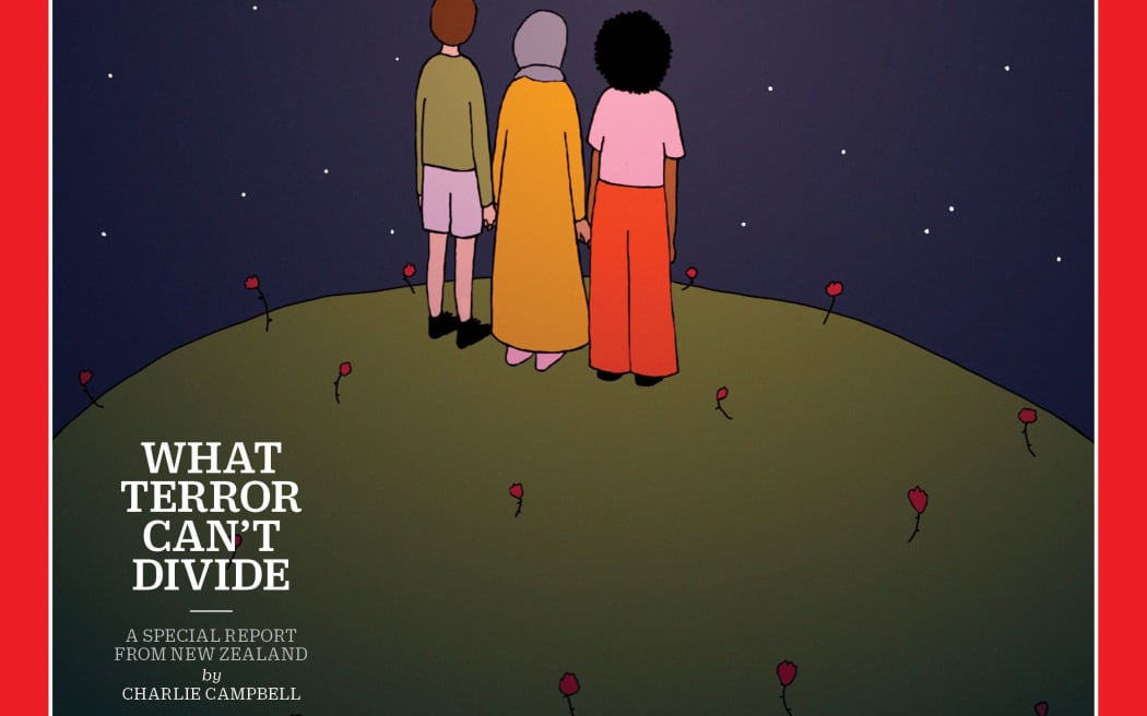 The cover of Time magazine by New Zealand artist Ruby Jones.