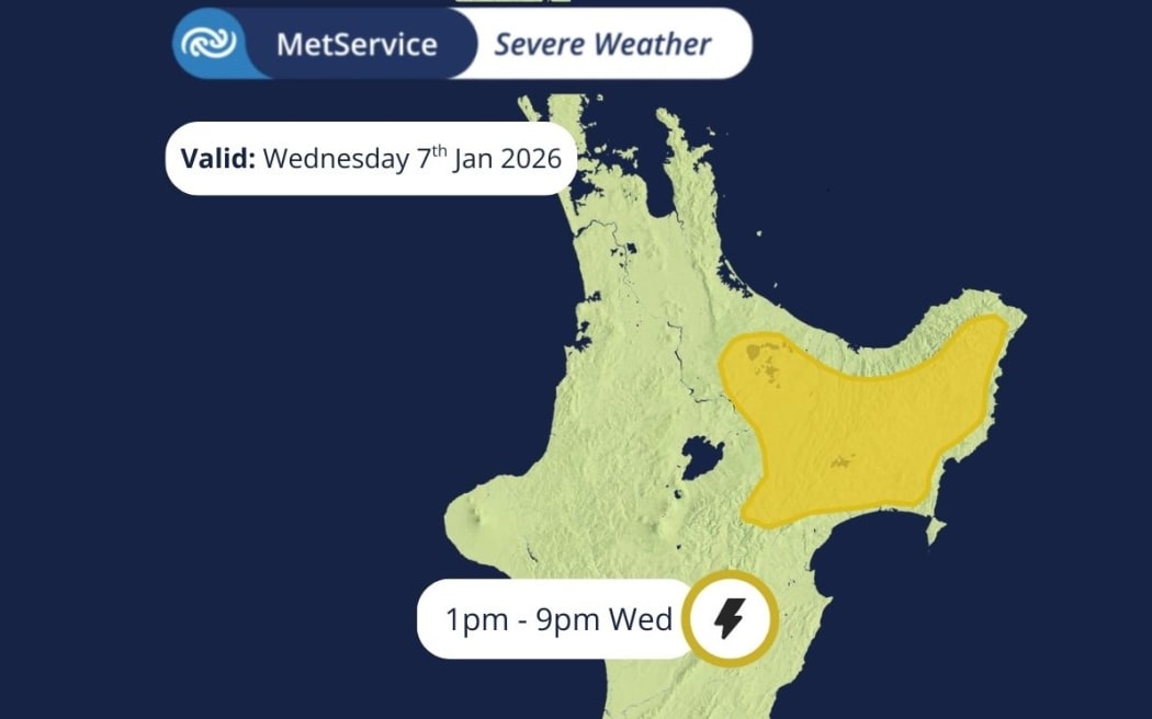 MetService's latest warning.