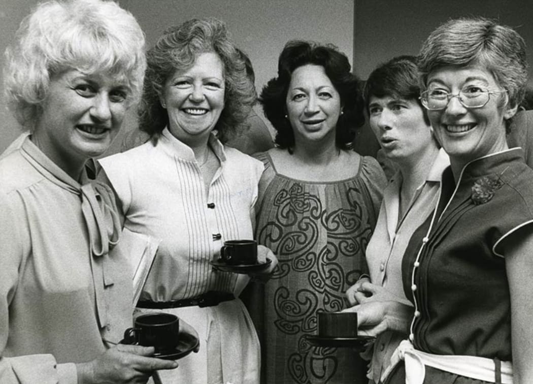 Five of the six female MPs in the 1981 Labour caucus: Margaret Shields, Mary Batchelor, Whetū Tirikātene-Sullivan, Fran Wilde and Ann Hercus. The sixth Labour woman MP in this period was Helen Clark.