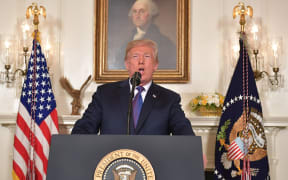 US President Donald Trump addresses the nation on the situation in Syria.