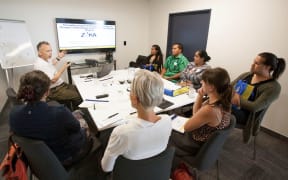 Dr Michael Callaghan takes a workshop to discuss mosquitos and related illnesses.