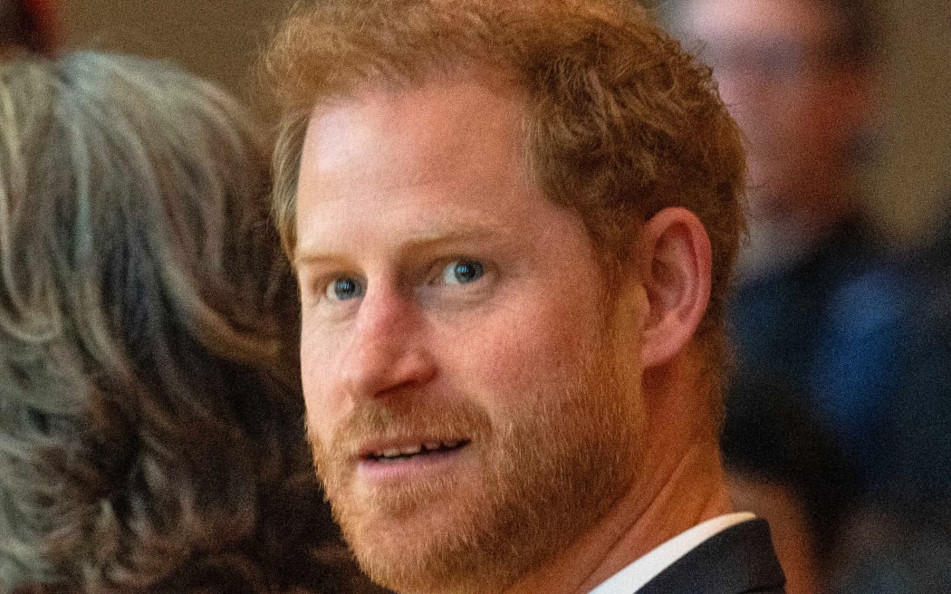 Britain's Prince Harry, Duke of Sussex, participate in the featured session "women in media" at the Austin Convention Center during the 2024 SXSW Conference and Festival on March 8, 2024, in Austin, Texas. (Photo by SUZANNE CORDEIRO / AFP)