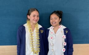 Niva So'o and Ohjan Aukuso - Year 11 students at Wellington East Girls' College.