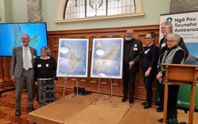 New Zealand Geographic Board members at the launch of the new Māori and Moriori place names maps