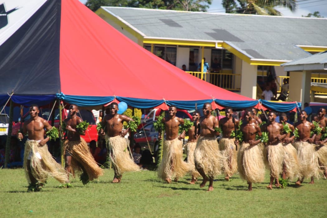 RKS students perform a traditional meke during the school celebrations of its achievements in 2018.