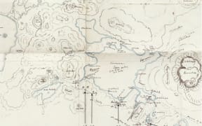 Sketch map of Rotorua by Ferdinand von Hochstetter that encapsulates major landforms in the region. Reproduced from (Nolden and Nolden, 2013) and modiﬁed with authors' permission.
