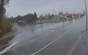 A wet start to the day at 6.30am in Fox Glacier.