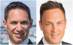 National's Dan Bidois, left, and Labour's  Shanan Halbert.