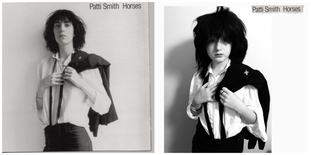 Recreating album art work at home - RNZ's Charlotte Ryan - Patti Smith - Horses