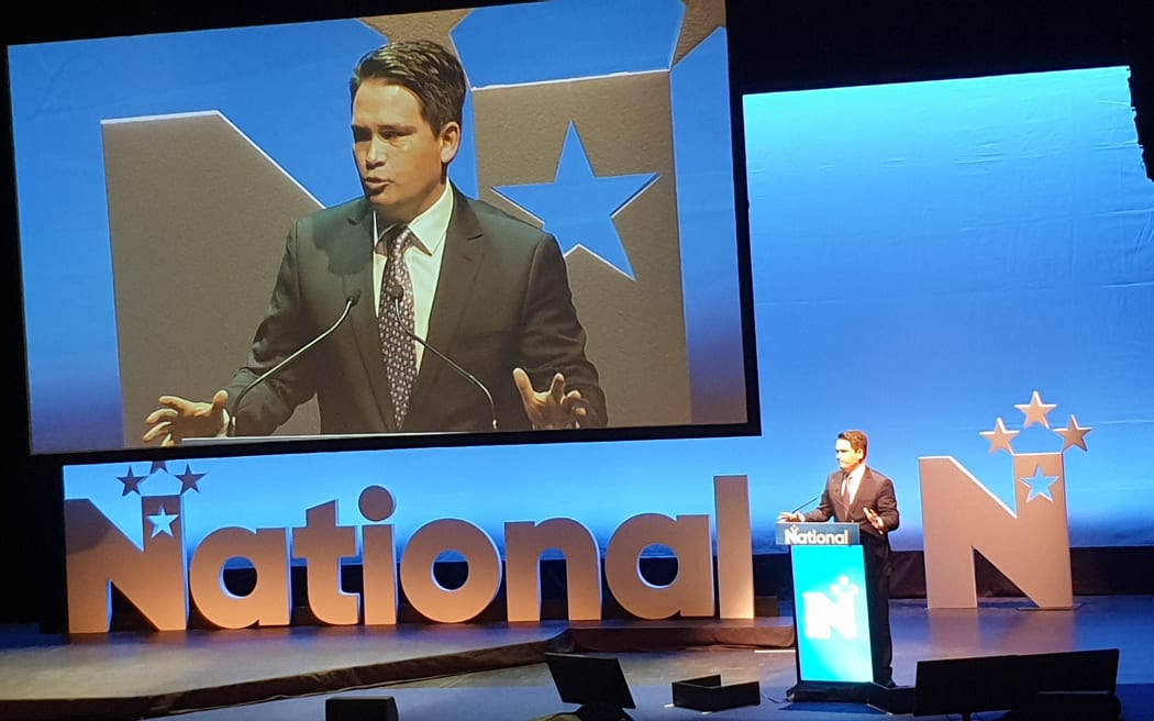 Simon Bridges at the National Party's annual conference in 2019.