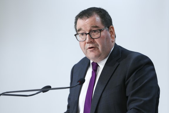 Finance Minister Grant Robertson speaks to media during a press conference on Covid-19 at Parliament on May 22, 2020 in Wellington, New Zealand.