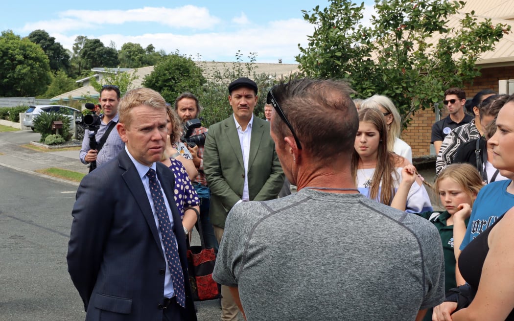 Former Prime Minister Chris Hipkins visited the slip site last year and said it was “one of the most horrific and traumatic things” he’d seen. Photo: SunLive.