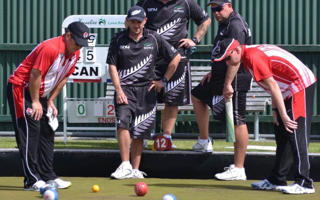 The NZ men's triple of Ali Forsyth, Blake Signal and Mike Nagy enjoyed a 23-8 win over Canada.