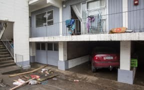 Damage to flats on Great North Rd