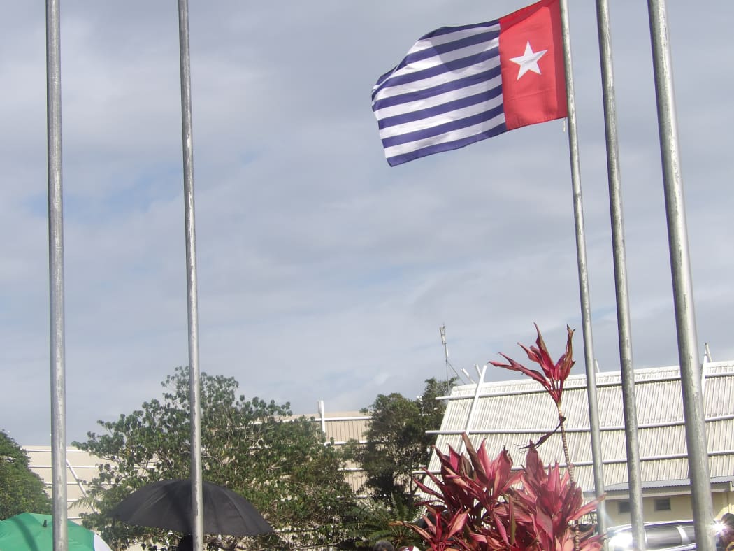 West Papua's Morning Star flag flown in Port Vila, Vanuatu