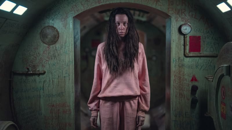 Chloe Pirrie as lawyer Merritt Lingard in Netflix series Dept. Q.