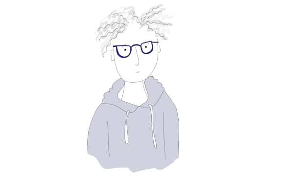 A self-portrait by graphic storyteller Annemarie Jutel.